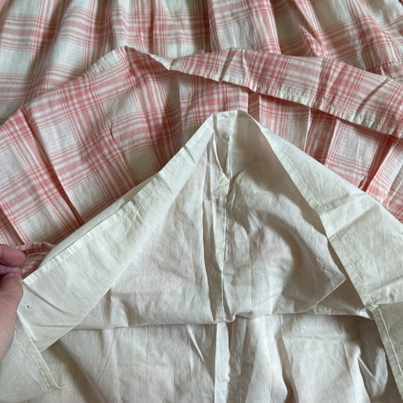 Polo Ralph Lauren Cream and Pink Plaid Cotton Dobby Dress - Picture 10 of 11
